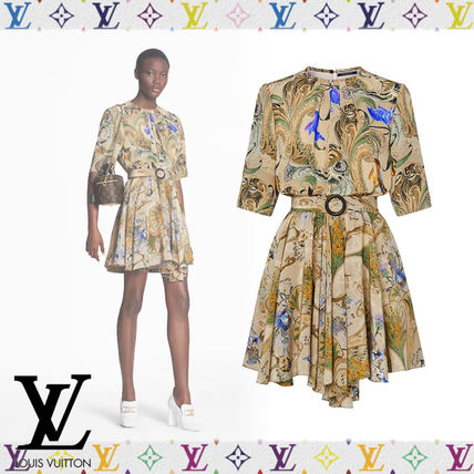 Louis Vuitton 2020 SS Floral Printed Dress 1A7T2J 