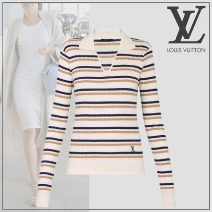 Louis Vuitton Striped Pullover With Large Collar 1A61WE 