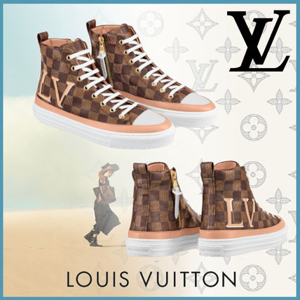 Louis Vuitton 2020 SS Monogram Round Toe Rubber Sole Casual Style Logo 1A5NAA 