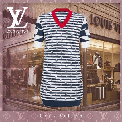 Louis Vuitton 2020 SS Short Stripes Monogram Casual Style Wool Silk Nylon 1A7TH4 1A7TH3 1A7TH2 1A7TH1 