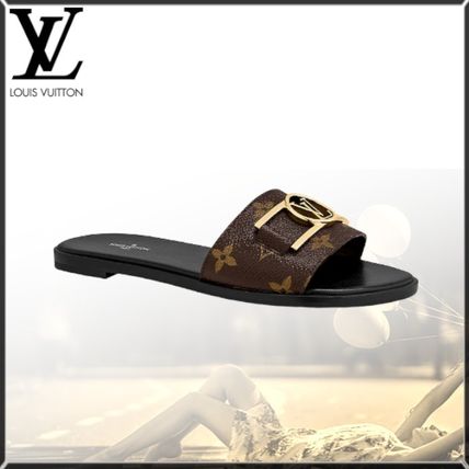 Louis Vuitton MONOGRAM Monogram Casual Style Leather Sandals 1A64MN 