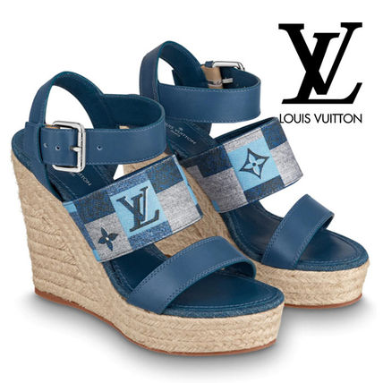 Louis Vuitton MONOGRAM Other Plaid Patterns Monogram Open Toe Platform 