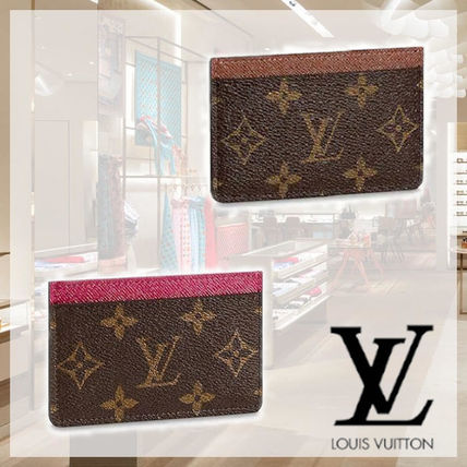 Louis Vuitton MONOGRAM Monogram Leather Logo Card Holders M61733 M60703 