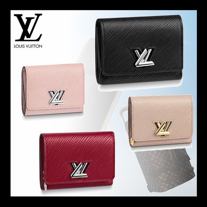 Louis Vuitton EPI Monogram Unisex Calfskin Plain Leather Folding Wallet 