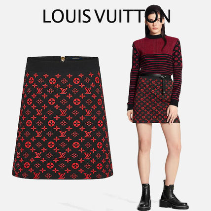 Louis Vuitton MONOGRAM 2020 21AW Wool Logo Mini Skirts 