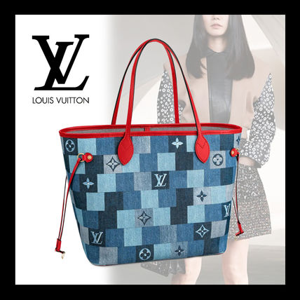 Louis Vuitton NEVERFULL Monogram Casual Style A4 Office Style Logo Totes 