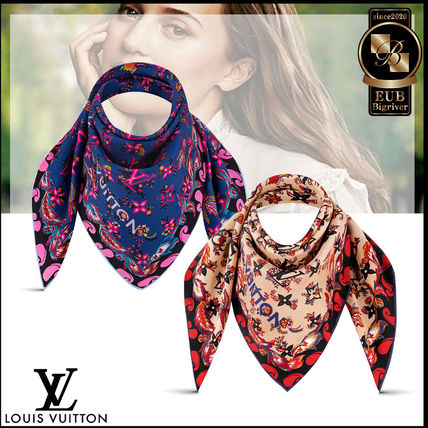 Louis Vuitton Flower Patterns Monogram Casual Style Silk Elegant Style M76421 M76419 