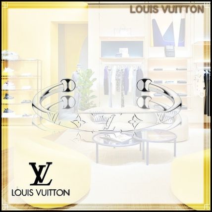 Louis Vuitton MONOGRAM Bangles Unisex Silver Elegant Style Bridal Bracelets M64839 