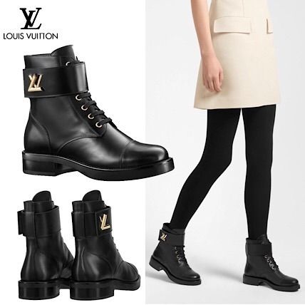 Louis Vuitton 2020 SS Casual Style Plain Leather Logo Boots Boots 