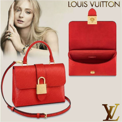 Louis Vuitton Casual Style 2WAY Plain Leather Elegant Style Logo Handbags 