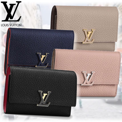 Louis Vuitton CAPUCINES Unisex Leather Folding Wallet Bridal Logo Folding Wallets M62159 M62157 M63741 M62156 
