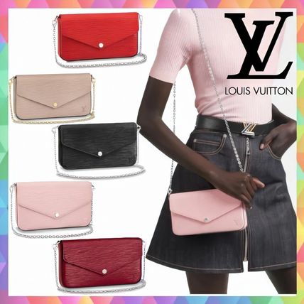 Louis Vuitton EPI 2020 SS 2WAY Chain Leather Party Style Elegant Style Crossbody 