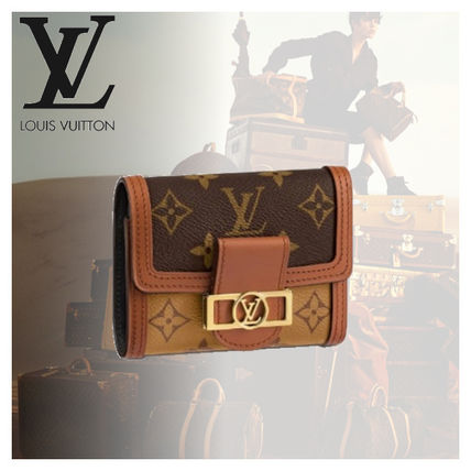 Louis Vuitton MONOGRAM Monogram Unisex Bi color Plain Leather Long Wallet Logo M68725 