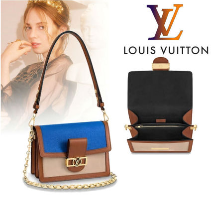 Louis Vuitton Casual Style 2WAY Bi color Plain Leather Elegant Style 