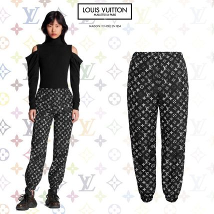 Louis Vuitton MONOGRAM 2020 SS Stencil Effect Monogram Jogging Pants 1A5TSI 
