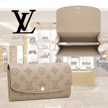 Louis Vuitton IRIS Monogram Calfskin Logo Long Wallets M60144 