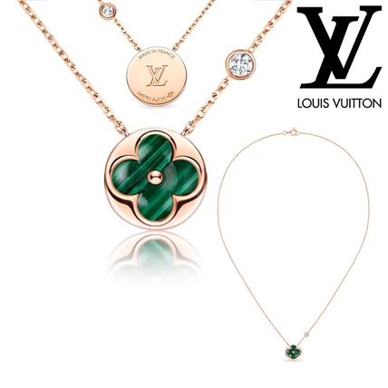 Louis Vuitton 2020 SS Color Blossom Bb Sun Pendant Pink Gold Malachite And Diamond Q93619 