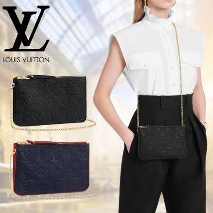 Louis Vuitton MONOGRAM EMPREINTE 2020 SS Double Zip Pochette M63916 M68568 