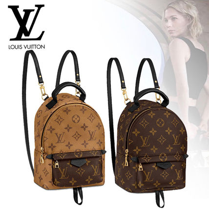 Louis Vuitton Monogram 2WAY Leather Crossbody Logo Backpacks M44873 M44872 