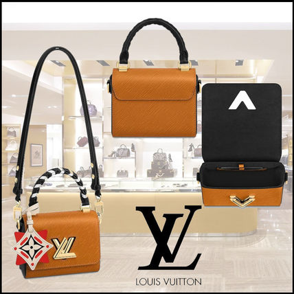 Louis Vuitton TWIST 2WAY Plain Leather Logo Shoulder Bags M56849 