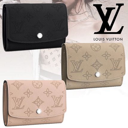 Louis Vuitton MAHINA 2020 SS Monogram Leather Folding Wallet Folding Wallets M62541 M62542 M62540 