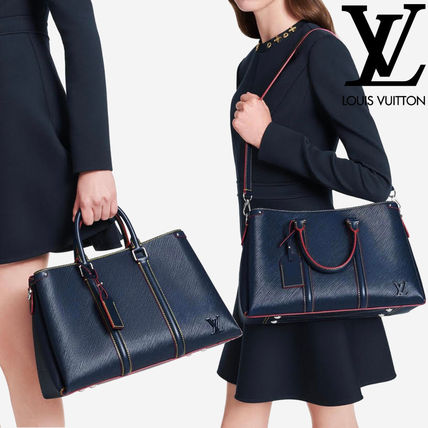 Louis Vuitton Emprise Casual Style Street Style 2WAY 3WAY Bi color Plain Leather 