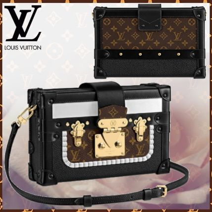 Louis Vuitton PETITE MALLE 2020 SS Monogram Canvas Blended Fabrics 2WAY Bi color Plain Leather 