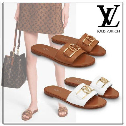 Louis Vuitton LOCKIT 2020 SS Open Toe Casual Style Plain Leather Logo Sandals 1A650M1A650O1A650Q1A650U1A673W 1A650C1A650E1A650G1A650I1A650K 1A65061A65081A650A 1A64ZS1A64ZU1A64ZW1A65001A673U 1A