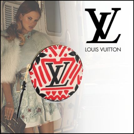 Louis Vuitton Monogram Unisex Canvas Leather Logo Coin Cases M69505 