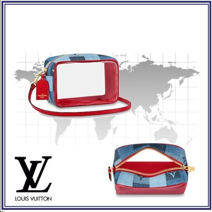 Louis Vuitton 2020 SS Monogram Casual Style Denim Blended Fabrics Leather 