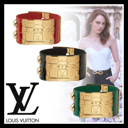 Louis Vuitton MONOGRAM 2019 20AW Blended Fabrics Leather Bracelets M6198F M6197F M6199F 