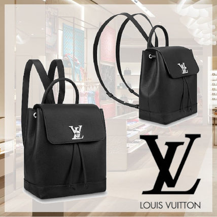 Louis Vuitton Casual Style 2WAY Plain Leather Elegant Style Backpacks M41815 