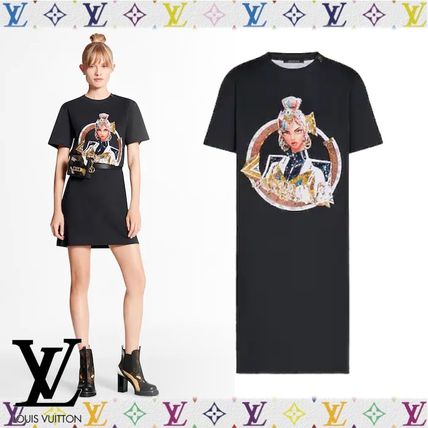 Louis Vuitton 2020 SS Lvxlol Embroidered T Shirt Dress 1A7SUV 