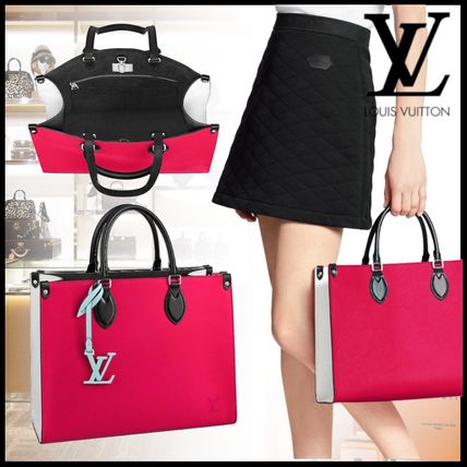Louis Vuitton EPI 2020 SS Casual Style 2WAY Leather Office Style Crossbody Logo Totes M56229 