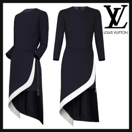 Louis Vuitton 2020 SS Long Short Sleeved Asymmetrical Dress 1A62M3 