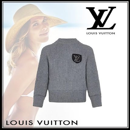 Louis Vuitton MONOGRAM 2020 21AW Lv Patch Wool Knit Sweater 1A839F 