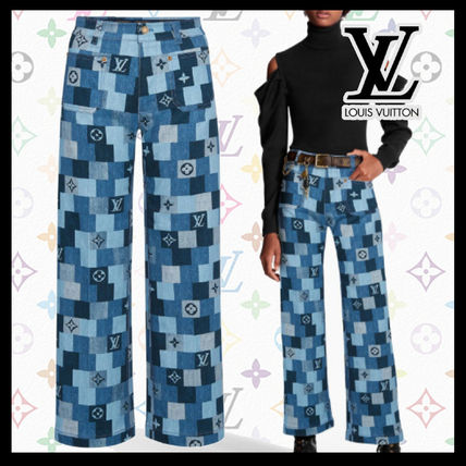 Louis Vuitton MONOGRAM Other Plaid Patterns Monogram Casual Style Blended Fabrics