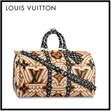 Louis Vuitton Leather Boston  Duffles M45473 
