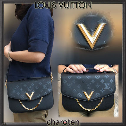 Louis Vuitton MONOGRAM 2018 19AW Monogram Calfskin 3WAY Chain Plain Elegant Style Crossbody 