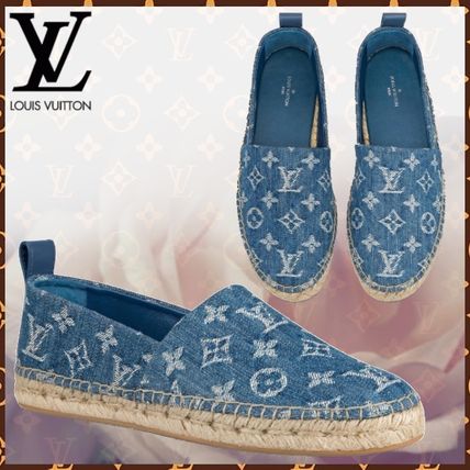 Louis Vuitton MONOGRAM 2020 SS Monogram Plain Toe Blended Fabrics Bi color Leather 