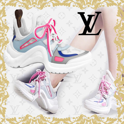 Louis Vuitton 2020 SS Monogram Lace up Casual Style Street Style Leather Logo 