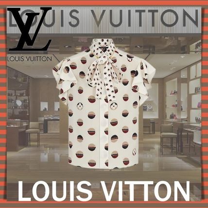 Louis Vuitton 2020 SS Flounce Sleeve Lavaliere Blouse 1A842W 