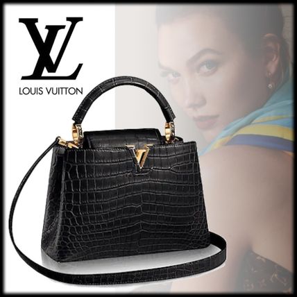 Louis Vuitton CAPUCINES 2019 20AW Crocodile 2WAY Elegant Style Crossbody Formal Style Logo N91636 