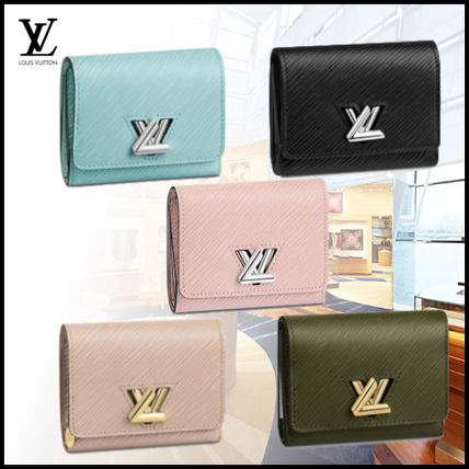 Louis Vuitton 2019 20AW Plain Leather Small Wallet Logo Folding Wallets 