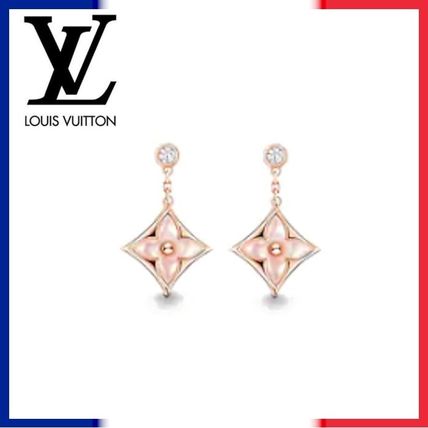 Louis Vuitton 2020 21AW Party Style 18K Gold Elegant Style Bridal Earrings 