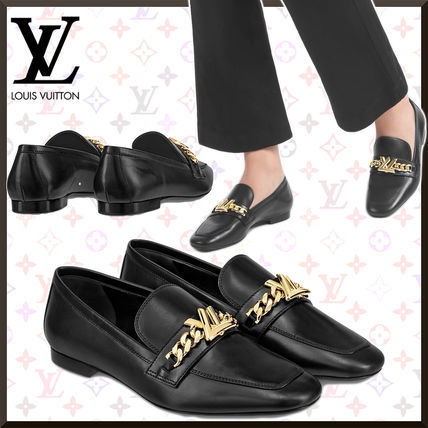 Louis Vuitton 2020 SS Leather Logo Loafer  Moccasin Shoes 1A4XE4 