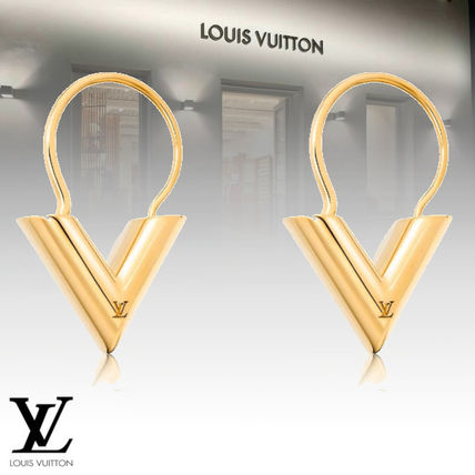 Louis Vuitton MONOGRAM Essential V Hoop Earrings M61088 