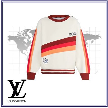 Louis Vuitton Wool Long Sleeves Plain Logo V neck  Crew neck 