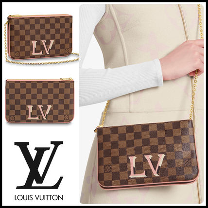 Louis Vuitton DAMIER Casual Style Street Style 2WAY Leather Party Style 