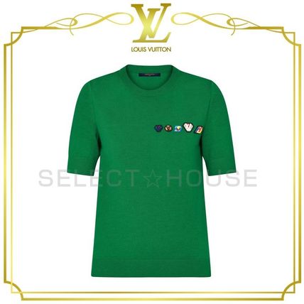 Louis Vuitton 2020 SS Crew Neck Casual Style Wool Medium Short Sleeves 1A5L01 